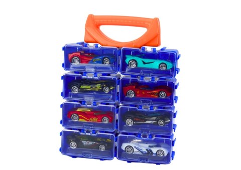 Zestaw Autek Resoraków W Walizce Metalowe 8 Sztuk LEAN Toys Zestaw Autek Resoraków W Walizce Metalowe 8 Sztuk LEAN Toys