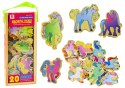 Zestaw Magnesów Drewnianych Jednorożce Kolorowe 20 Sztuk LEAN Toys