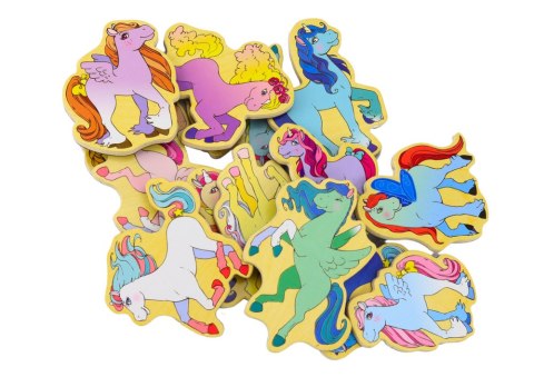 Zestaw Magnesów Drewnianych Jednorożce Kolorowe 20 Sztuk LEAN Toys Zestaw Magnesów Drewnianych Jednorożce Kolorowe 20 Sztuk LEAN Toys