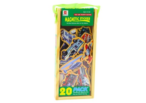Zestaw Magnesy Drewniane Pojazdy Statki Samoloty 20 Sztuk LEAN Toys Zestaw Magnesy Drewniane Pojazdy Statki Samoloty 20 Sztuk LEAN Toys