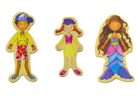 Zestaw Magnesy Drewniane Postacie W Przebraniach Kolorowe 20 Sztuk LEAN Toys Zestaw Magnesy Drewniane Postacie W Przebraniach Kolorowe 20 Sztuk LEAN Toys