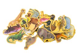 Zestaw Magnesy Drewniane Zwierzęta 20 Sztuk Kolorowe LEAN Toys