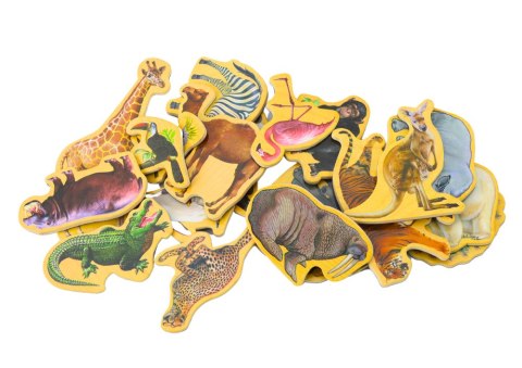 Zestaw Magnesy Drewniane Zwierzęta 20 Sztuk Kolorowe LEAN Toys Zestaw Magnesy Drewniane Zwierzęta 20 Sztuk Kolorowe LEAN Toys