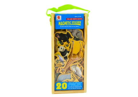 Zestaw Magnesy Drewniane Zwierzęta 20 Sztuk Kolorowe LEAN Toys Zestaw Magnesy Drewniane Zwierzęta 20 Sztuk Kolorowe LEAN Toys