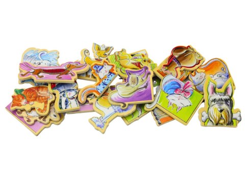 Zestaw Magnesy Drewniane Zwierzęta Kolorowe 20 Sztuk LEAN Toys Zestaw Magnesy Drewniane Zwierzęta Kolorowe 20 Sztuk LEAN Toys