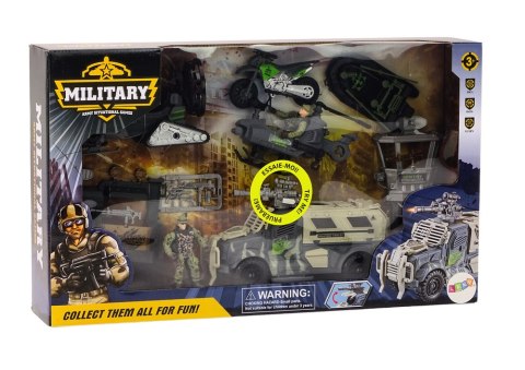 Zestaw Militarny Wojskowy Wóz Bojowy Helikopter Żołnierze Akcesoria Dźwięki LEAN Toys Zestaw Militarny Wojskowy Wóz Bojowy Helikopter Żołnierze Akcesoria Dźwięki LEAN Toys