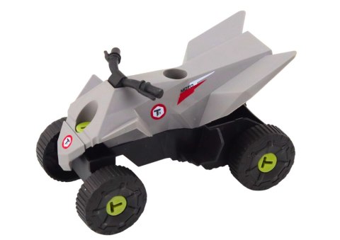 Zestaw Nowoczesne Auto z Quadem Do Rozkręcania DIY Szary LEAN Toys Zestaw Nowoczesne Auto z Quadem Do Rozkręcania DIY Szary LEAN Toys