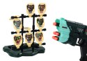 Zestaw Pistolet Z Tarczą Strzałki Piankowe Dinozaury Zielony LEAN Toys