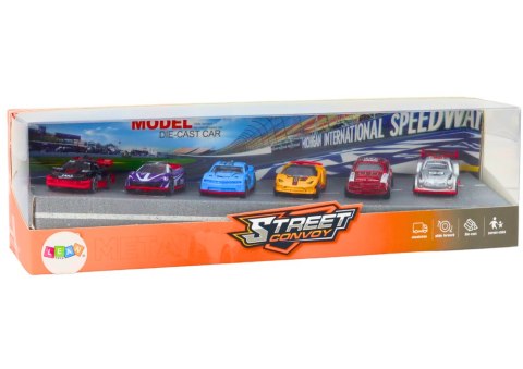 Zestaw Resoraków 1:64 Autka Sportowe Metalowe Pojazdy Mix 6 ele. LEAN Toys Zestaw Resoraków 1:64 Autka Sportowe Metalowe Pojazdy Mix 6 ele. LEAN Toys