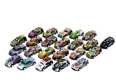 Zestaw Resoraków Autka Samochody Z Napędem Kolorowe 50 Sztuk LEAN Toys Zestaw Resoraków Autka Samochody Z Napędem Kolorowe 50 Sztuk LEAN Toys