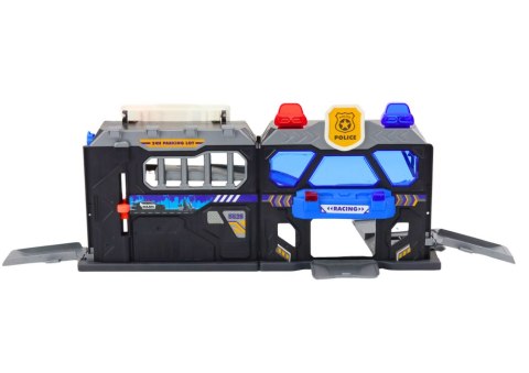 Zestaw Rozkładany Tor Garaż W Walizce Policja Światła I Dźwięki LEAN Toys Zestaw Rozkładany Tor Garaż W Walizce Policja Światła I Dźwięki LEAN Toys
