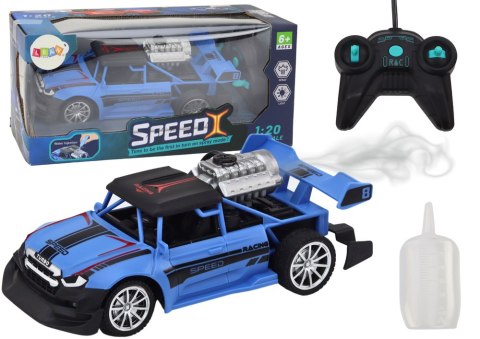 Autko Zdanie Sterowane RC 1:20 Efekt Dymny Światła Niebieski LEAN Toys Autko Zdanie Sterowane RC 1:20 Efekt Dymny Światła Niebieski LEAN Toys