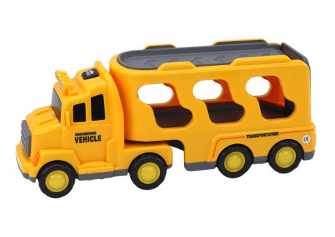 Auto Laweta Lora Pomoc Drogowa Pojazdy Budowlane Żółty LEAN Toys Auto Laweta Lora Pomoc Drogowa Pojazdy Budowlane Żółty LEAN Toys