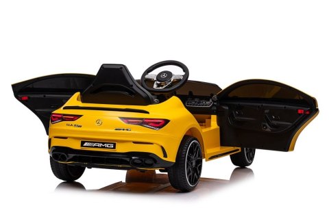 Auto Na Akumulator Mercedes CLA 45s AMG Żółty 4x4 LEAN CARS Auto Na Akumulator Mercedes CLA 45s AMG Żółty 4x4 LEAN CARS