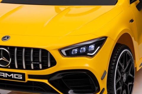 Auto Na Akumulator Mercedes CLA 45s AMG Żółty 4x4 LEAN CARS Auto Na Akumulator Mercedes CLA 45s AMG Żółty 4x4 LEAN CARS