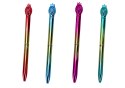 Długopis Z Ananasem W Połysku Złoto Kolorowy Niebieski Wkład 0.7mm Mix LEAN TOYS