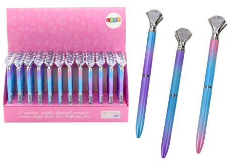 Długopis Z Diamentem Kolorowy Niebieski Wkład 0.7mm Mix LEAN TOYS Długopis Z Diamentem Kolorowy Niebieski Wkład 0.7mm Mix LEAN TOYS