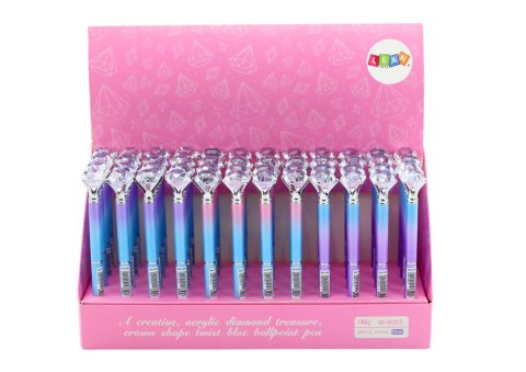 Długopis Z Diamentem Kolorowy Niebieski Wkład 0.7mm Mix LEAN TOYS Długopis Z Diamentem Kolorowy Niebieski Wkład 0.7mm Mix LEAN TOYS