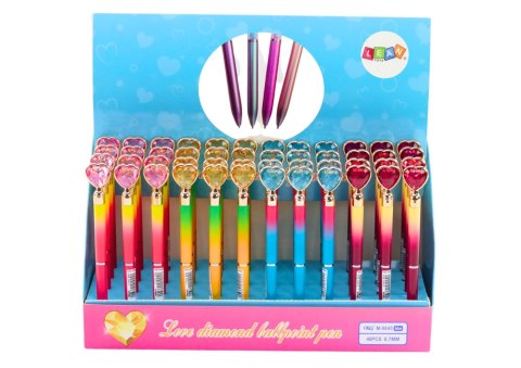 Długopis Z Diamentem Serce Niebieski Wkład 0.7mm Mix LEAN TOYS Długopis Z Diamentem Serce Niebieski Wkład 0.7mm Mix LEAN TOYS