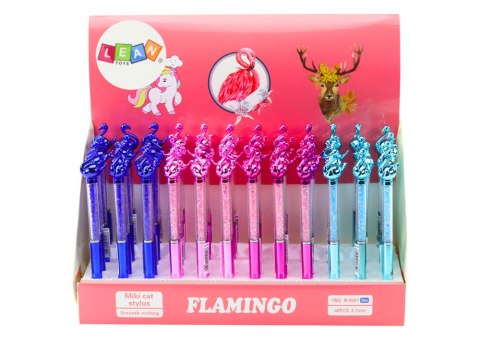 Długopis Z Flamingiem Diamenciki Niebieski Wkład 0.7mm Mix LEAN TOYS Długopis Z Flamingiem Diamenciki Niebieski Wkład 0.7mm Mix LEAN TOYS