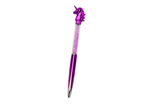 Długopis Z Jednorożcem Diamenciki Niebieski Wkład 0.7mm Mix LEAN TOYS Długopis Z Jednorożcem Diamenciki Niebieski Wkład 0.7mm Mix LEAN TOYS