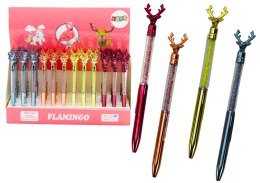 Długopis Z Jeleniem Diamenciki Niebieski Czarny Wkład 0.7mm Mix LEAN TOYS