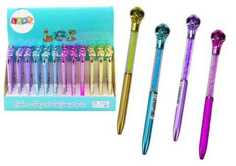 Długopis Z Kobrą Diamenciki Niebieski Wkład 0.7mm Mix LEAN Toys Długopis Z Kobrą Diamenciki Niebieski Wkład 0.7mm Mix LEAN Toys