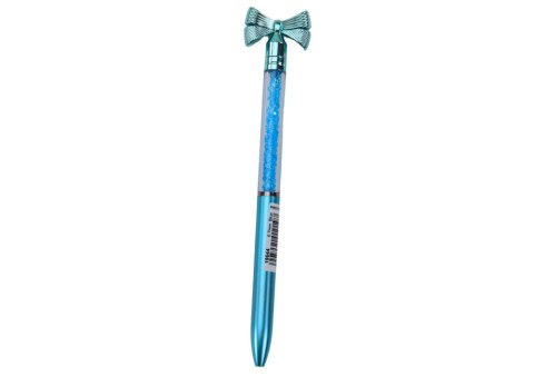 Długopis Z Kokardką Diamenciki Niebieski Wkład 0.7mm Mix LEAN TOYS Długopis Z Kokardką Diamenciki Niebieski Wkład 0.7mm Mix LEAN TOYS