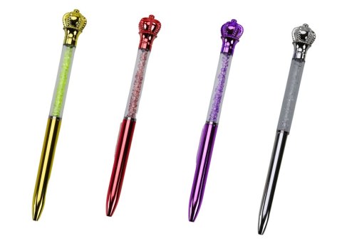 Długopis Z Koroną Diamenciki Niebieski Wkład 0.7mm Mix LEAN TOYS Długopis Z Koroną Diamenciki Niebieski Wkład 0.7mm Mix LEAN TOYS