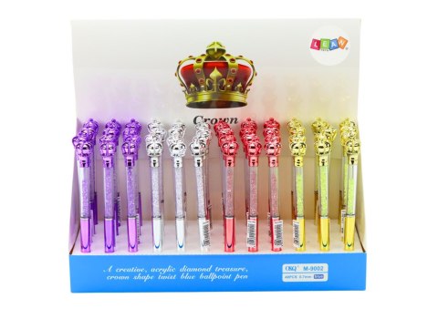 Długopis Z Koroną Diamenciki Niebieski Wkład 0.7mm Mix LEAN TOYS Długopis Z Koroną Diamenciki Niebieski Wkład 0.7mm Mix LEAN TOYS