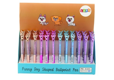Długopis Z Pieskiem Diamenciki Niebieski Wkład 0.7mm Mix LEAN TOYS Długopis Z Pieskiem Diamenciki Niebieski Wkład 0.7mm Mix LEAN TOYS