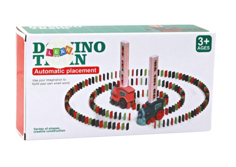 Domino Pociąg Lokomotywa Układanka Kolorowy Dźwięk LEAN Toys Domino Pociąg Lokomotywa Układanka Kolorowy Dźwięk LEAN Toys