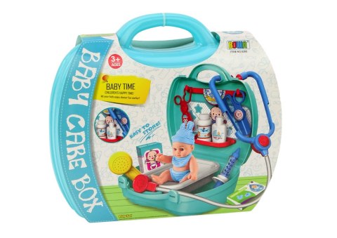 Dziecięcy Zestaw Doktora Z Lalką Akcesoria Walizka Zielona LEAN Toys Dziecięcy Zestaw Doktora Z Lalką Akcesoria Walizka Zielona LEAN Toys