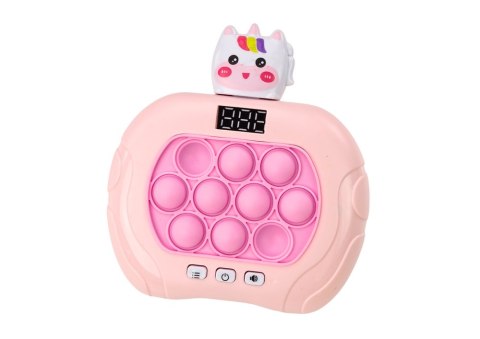 Gra Pop-It Wac A Mole Jednorożec Światła Dźwięki Różowa Sensoryczna LEAN Toys Gra Pop-It Wac A Mole Jednorożec Światła Dźwięki Różowa Sensoryczna LEAN Toys