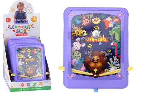 Gra Zręcznościowa Flipper Zwierzątka Plansza Fioletowy LEAN TOYS Gra Zręcznościowa Flipper Zwierzątka Plansza Fioletowy LEAN TOYS