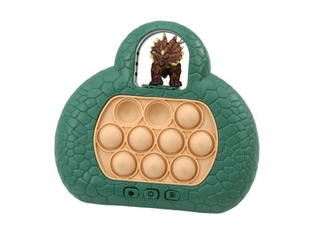 Gra Zręcznościowa Pop It Dinozaur Konsola 4 Tryby Gry Zielona LEAN Toys Gra Zręcznościowa Pop It Dinozaur Konsola 4 Tryby Gry Zielona LEAN Toys