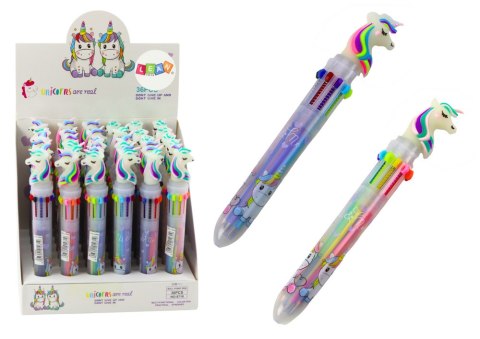 Jednorożec Długopis Wielokolorowy Automatyczny 10 Kolorów Mix LEAN TOYS Jednorożec Długopis Wielokolorowy Automatyczny 10 Kolorów Mix LEAN TOYS
