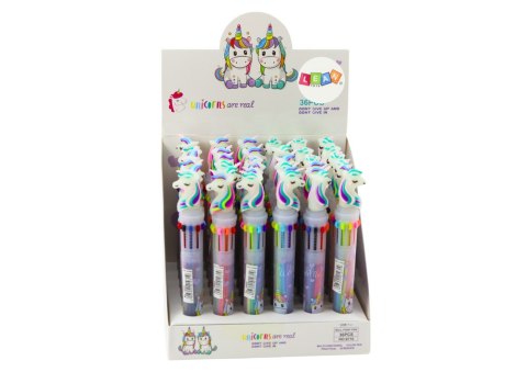 Jednorożec Długopis Wielokolorowy Automatyczny 10 Kolorów Mix LEAN TOYS Jednorożec Długopis Wielokolorowy Automatyczny 10 Kolorów Mix LEAN TOYS