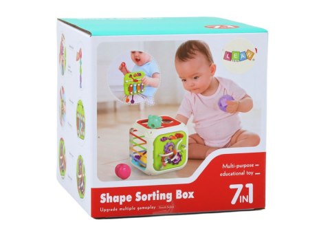 Kostka Edukacyjna Dla Niemowląt Sorter Klocki Cymbałki 7w1 LEAN Toys Kostka Edukacyjna Dla Niemowląt Sorter Klocki Cymbałki 7w1 LEAN Toys