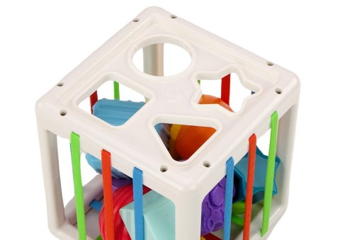 Kostka Edukacyjna Sorter Dla Niemowląt Klocki Kolorowa LEAN Toys Kostka Edukacyjna Sorter Dla Niemowląt Klocki Kolorowa LEAN Toys