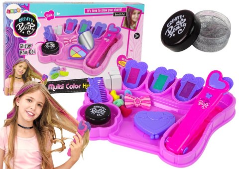 Kreda Do Malowania Włosów Pasemka Kolorowe Prostownica Akcesoria LEAN Toys Kreda Do Malowania Włosów Pasemka Kolorowe Prostownica Akcesoria LEAN Toys