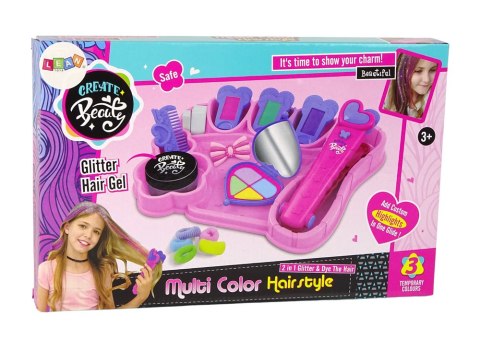 Kreda Do Malowania Włosów Pasemka Kolorowe Prostownica Akcesoria LEAN Toys Kreda Do Malowania Włosów Pasemka Kolorowe Prostownica Akcesoria LEAN Toys