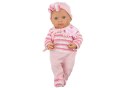 Lalka Bobas Sweterek w Paski Czapeczka Szalik Różowy LEAN Toys