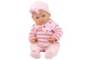 Lalka Bobas Sweterek w Paski Czapeczka Szalik Różowy LEAN Toys