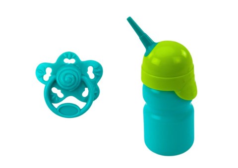 Lalka Bobas W Szarej Piżamce Siusiająca Butelka Smoczek Dźwięki LEAN Toys Lalka Bobas W Szarej Piżamce Siusiająca Butelka Smoczek Dźwięki LEAN Toys