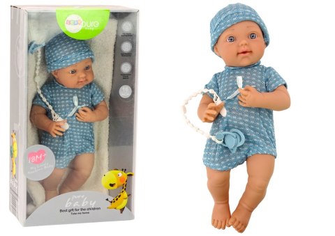 Lalka Bobas w Niebieskim Ubranku Czapeczka Smoczek Kołderka LEAN Toys Lalka Bobas w Niebieskim Ubranku Czapeczka Smoczek Kołderka LEAN Toys