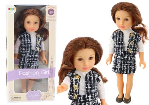 Lalka W Eleganckim Ubranku W Kratę Brązowe Włosy LEAN Toys Lalka W Eleganckim Ubranku W Kratę Brązowe Włosy LEAN Toys