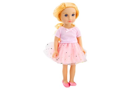 Lalka W Sukience Z Tiulem Różowa Blond Włosy LEAN Toys Lalka W Sukience Z Tiulem Różowa Blond Włosy LEAN Toys