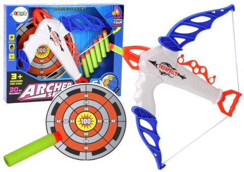 Łuk z Tarczą Na Miękkie Strzałki z Przyssawką 6 Sztuk LEAN Toys Łuk z Tarczą Na Miękkie Strzałki z Przyssawką 6 Sztuk LEAN Toys