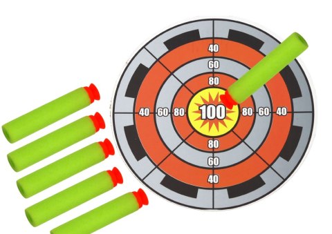 Łuk z Tarczą Na Miękkie Strzałki z Przyssawką 6 Sztuk LEAN Toys Łuk z Tarczą Na Miękkie Strzałki z Przyssawką 6 Sztuk LEAN Toys